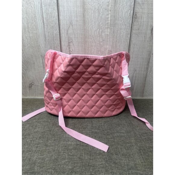 Car Seat Back Organizer PU Leather Quilted Pink Hanging Storage Pocket Holder - Picture 3 of 6